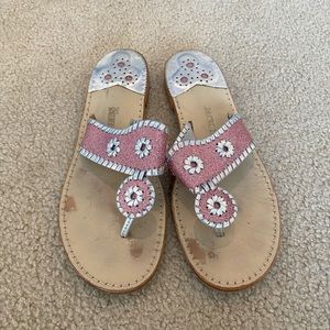 Pink sparkles Jack Rogers